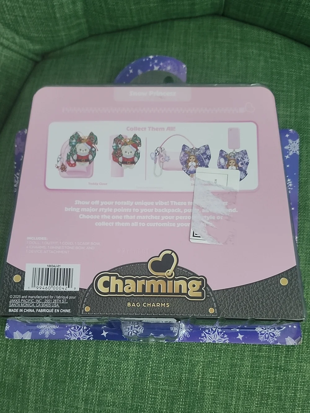 Charming Snow Princess Doll & Purple Bag Charms